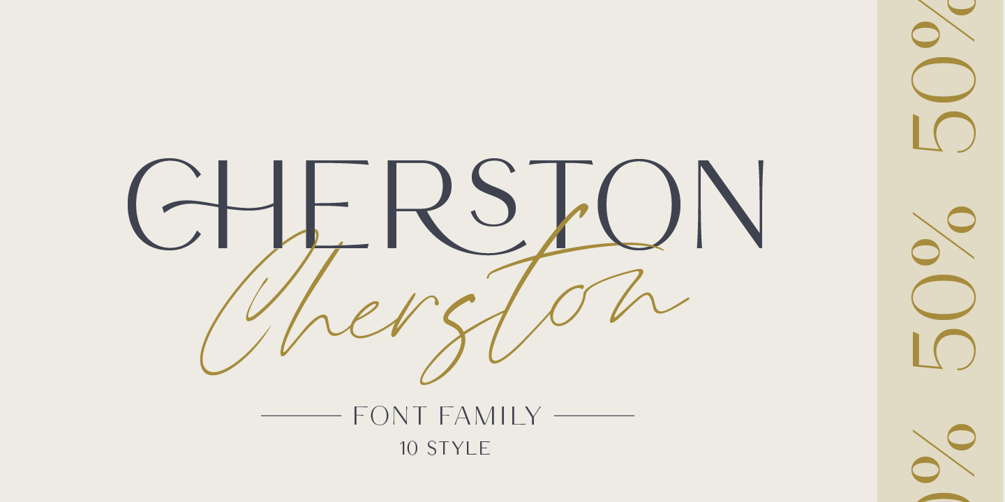 Cherston Regular Rough Font preview